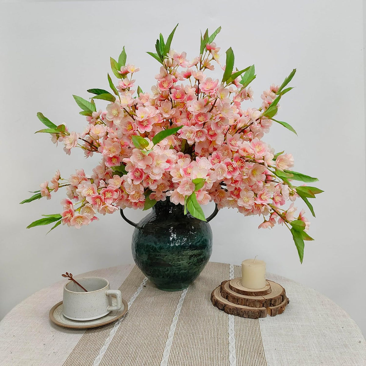 Cherry Blossom Branches 20 Pcs Pink for Home Wedding Decor