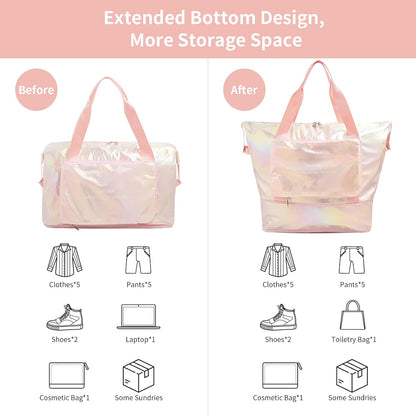 IwIeIaIrI Weekender Overnight Bags for Women Men-Pink