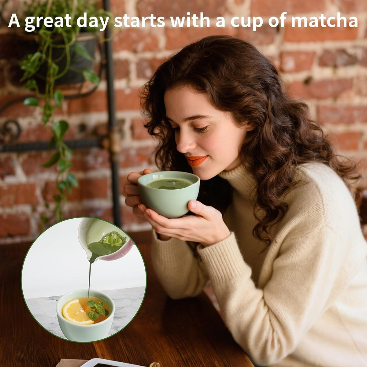 12 Pcs Matcha Whisk Set - Matcha Set Includes Ceramics Matcha Bowl and Cup, Matcha Kit for Ceremony Making Tools, Gift for Family/Friend （Gradient pink）