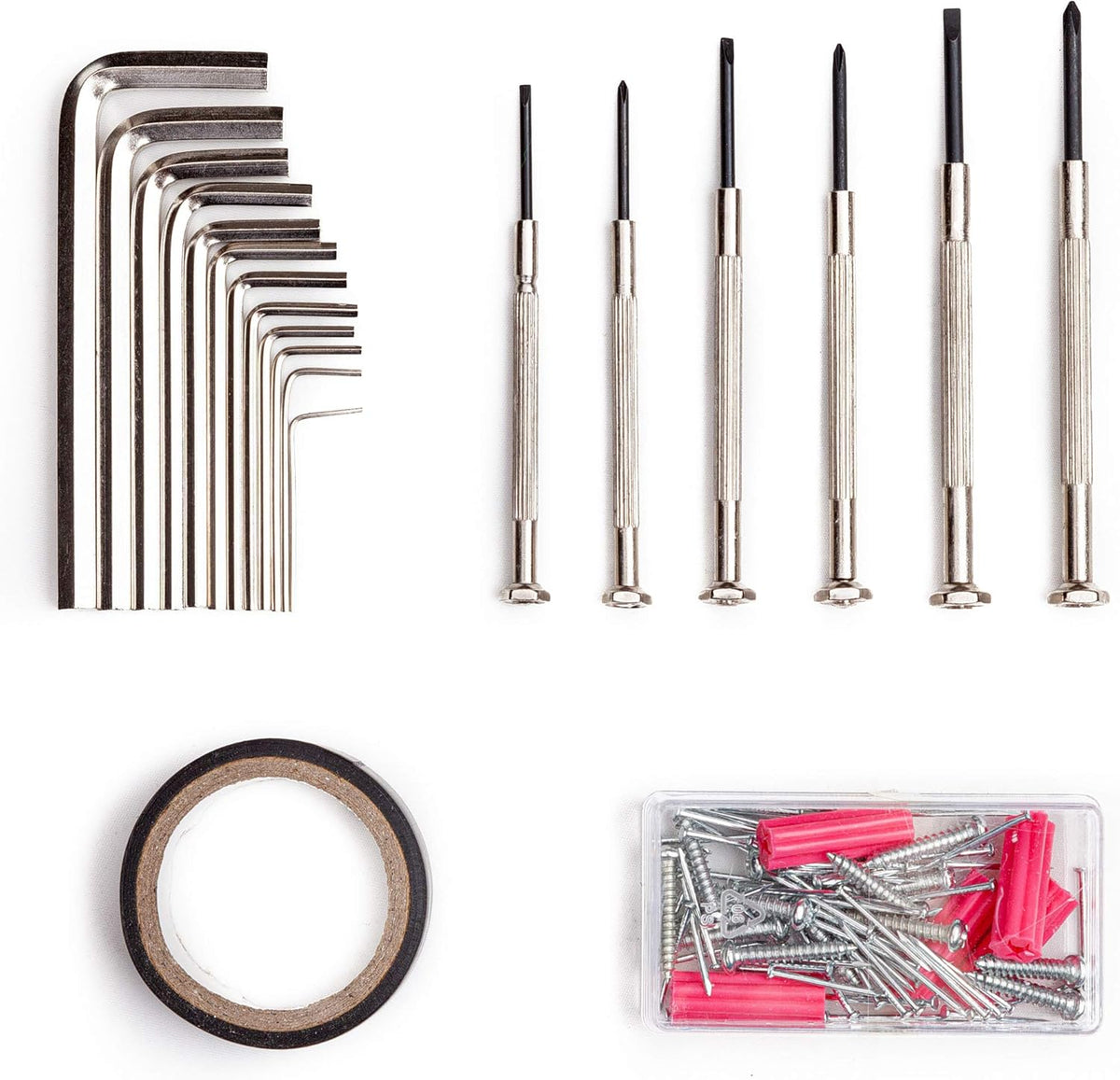 148-Piece Automotive And Household Tool Set, Pink Repair Kit Case