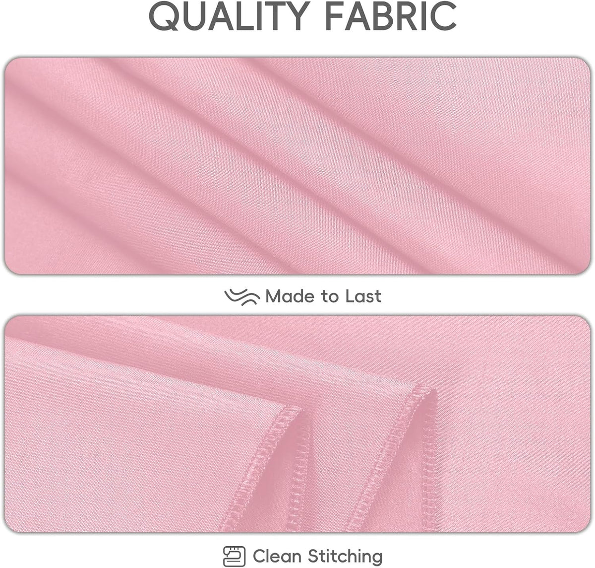 8 Pack Pink Tablecloth 60 x 102 Inch Rectangle For 6 Foot Tables