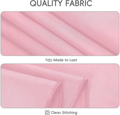 8 Pack Pink Tablecloth 60 x 102 Inch Rectangle For 6 Foot Tables