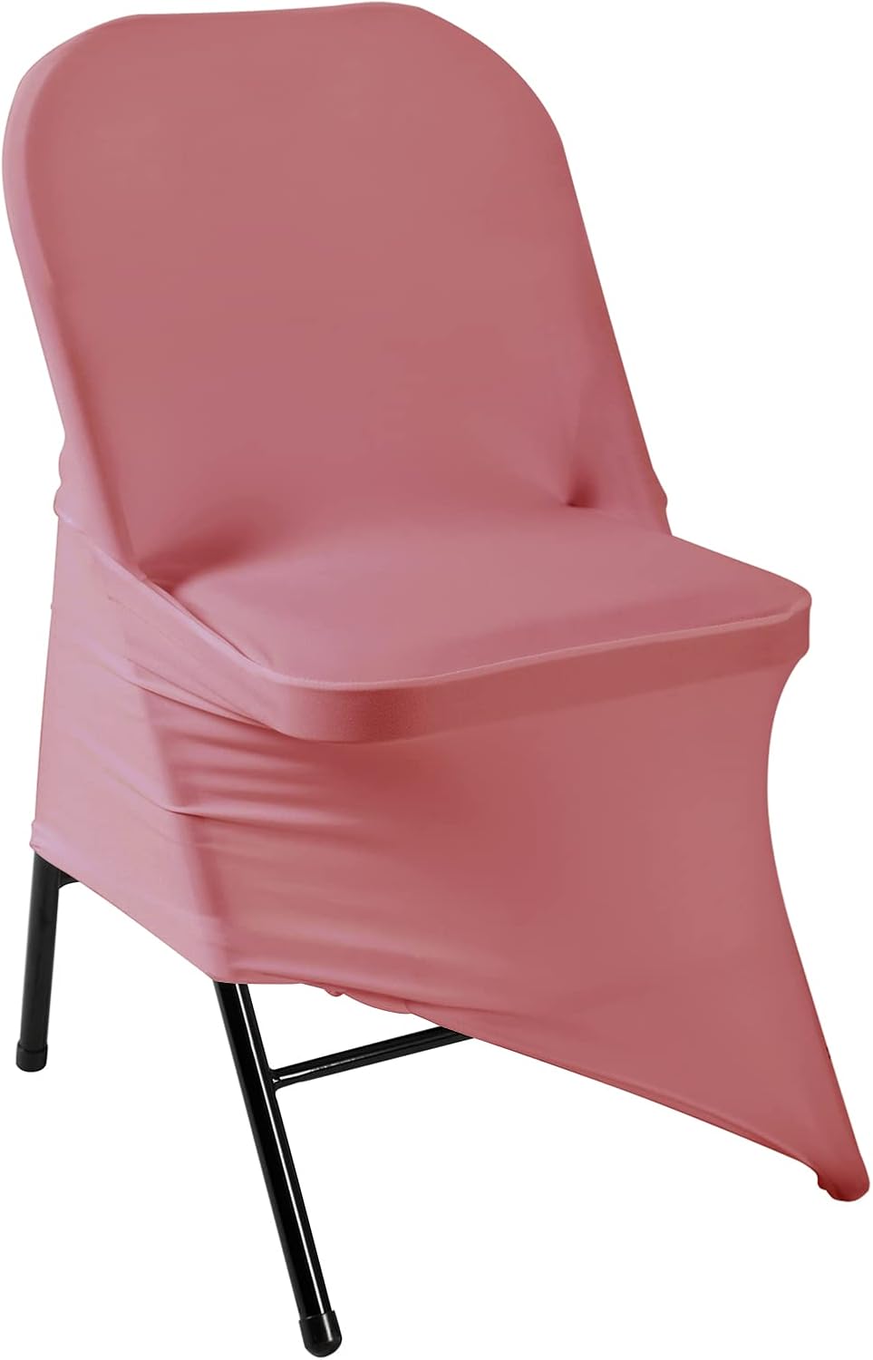 Spandex Chair Cover,25PCS,Living Room Folding Chair Covers,Removable Chair Covers Washable Protector Stretch Chair Cover for Party, Banquet,Wedding Event,Hotel(Dusty Pink)
