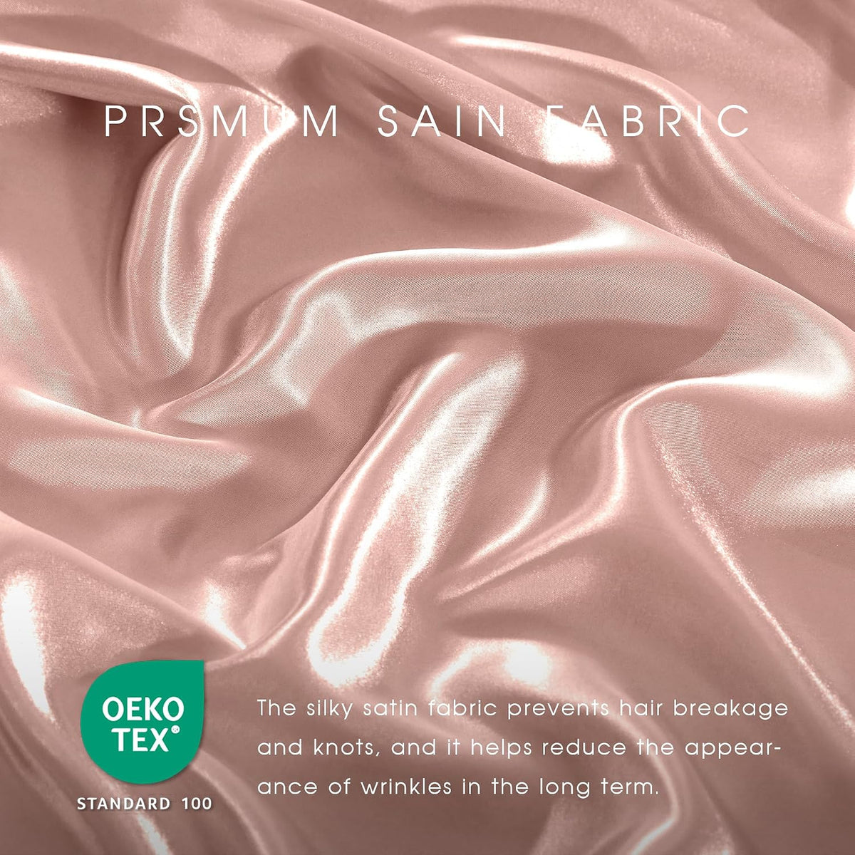 Satin Sheets Twin Size Bed Set - 3 Piece Luxury Soft Silky Twin Bed Sheets, Similar to Silk Sheet Set with 1 Deep Pocket Fitted Sheet, 1 Flat Sheet & 1 Pillowcase (Blush)