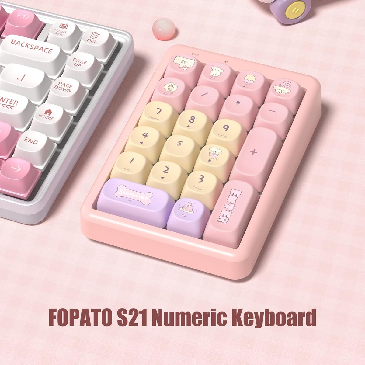 Wireless Number Pad Keyboard Mechanical Numpad Numeric Keypad for Laptop