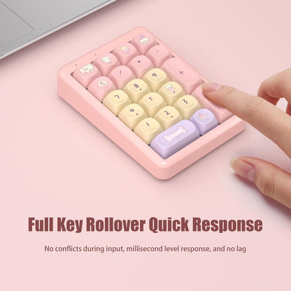 Wireless Number Pad Keyboard Mechanical Numpad Numeric Keypad for Laptop