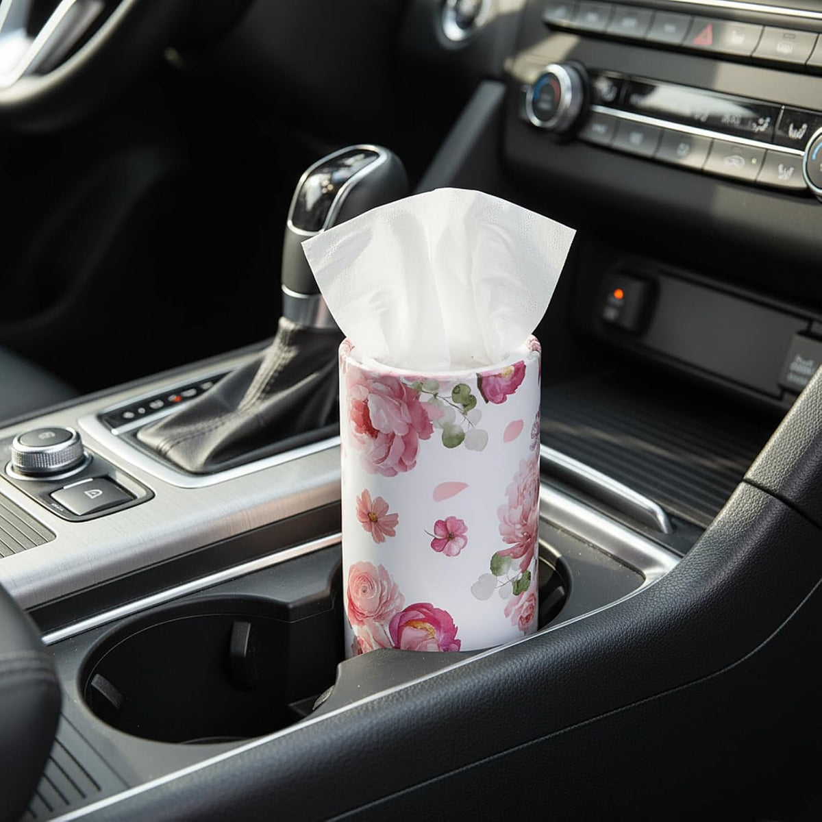 6 Pack Car Tissue Holder 300 Sheets Floral Tubes,Pink,White