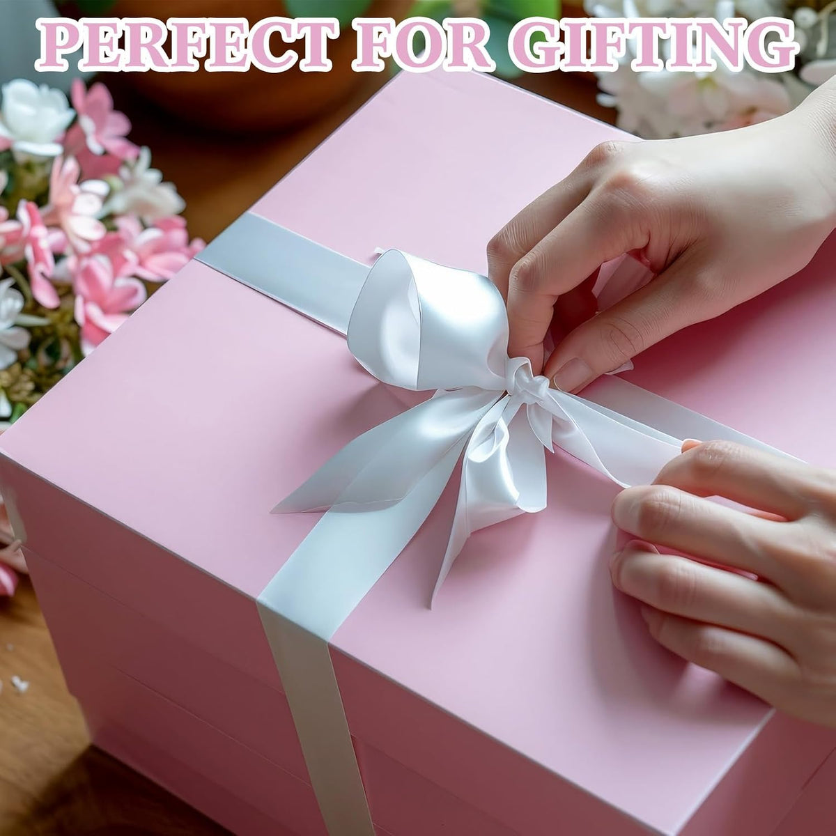 6 Pack Car Tissue Holder 300 Sheets Floral Tubes,Pink,White