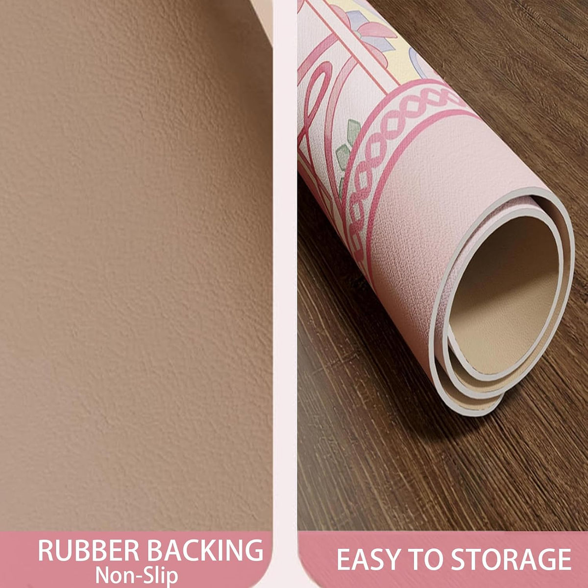 Coffee Mat, Boho Style Dish Drying Mat, Fast Water Absorption, Hide Stains, Easy to Clean, Fit Coffee Bar Accessories, Bar Mats for Countertop (16"x21", Pink Checkered)