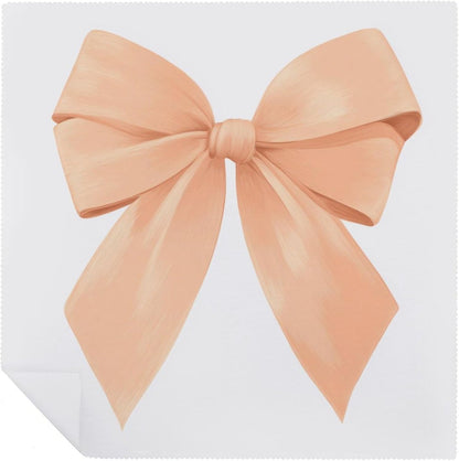 Cloth Napkins Set of 6, Coquette Bow Peach Color Square Premium Reusable Washable Polyester Table Linen Napkin