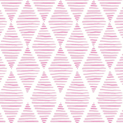 Modern White and Pink Peel and Stick Wallpaper 17.7"x120" Stripe Diamond Wallpaper Vinyl Waterproof Contact Paper Shelf Paper Drawer Liner Roll for Bedroom Living Room