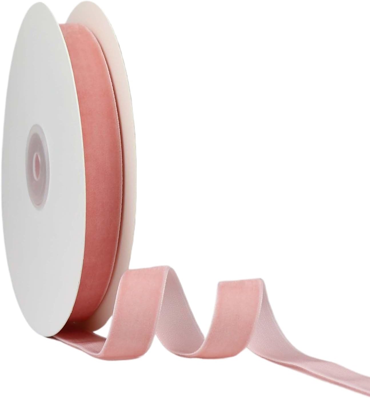 Velvet Ribbon for Gift Wrapping Christmas Decoration (05 (Light Peach),5/8" (15mm) x 10 Yards)