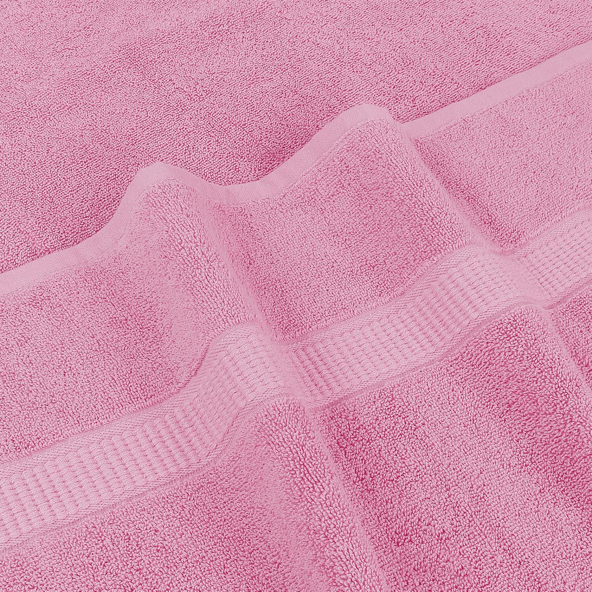 Jumbo Bath Sheets, 2 Pack, 35x70 in, 600 GSM Cotton, Pink