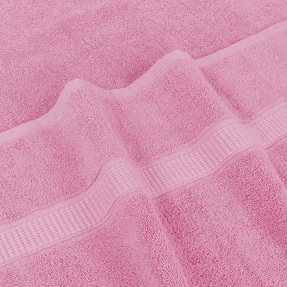 Jumbo Bath Sheets, 2 Pack, 35x70 in, 600 GSM Cotton, Pink