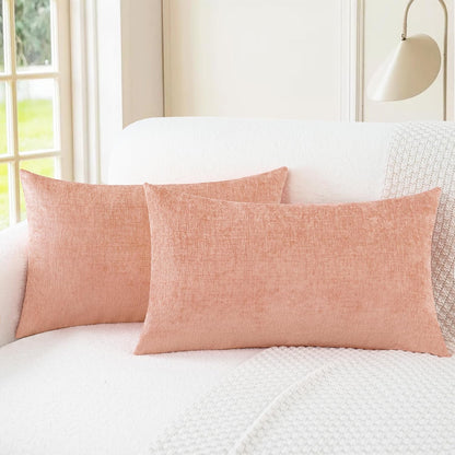 Decorative Couch Throw Pillow Covers 20 X 12 Inches Dusty Pink