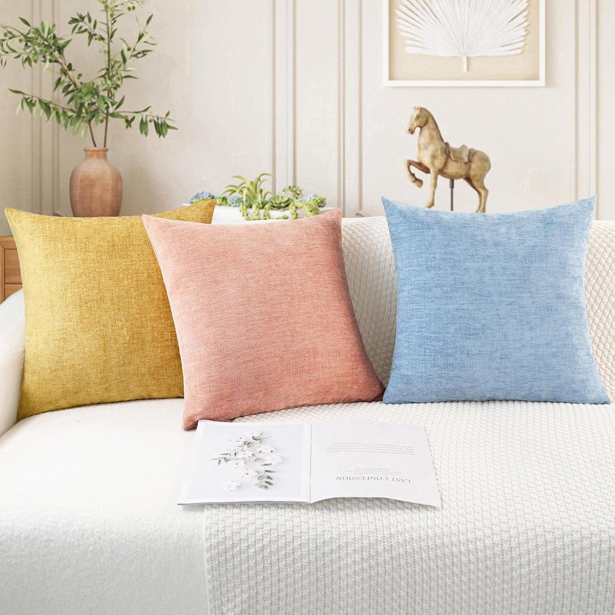 Decorative Couch Throw Pillow Covers 20 X 12 Inches Dusty Pink