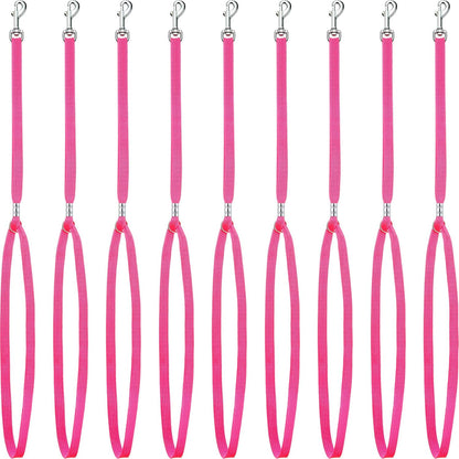 9 Pieces Pet Grooming Loops Nylon Restraint Noose Adjustable Fixed Dog Cat Safety Rope for Pet Grooming Table Bathtub (Pink)