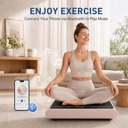 Vibration Plate Exercise Machine, 990 Speed Levels Whole Body Vibrating Plate for Lymphatic Drainage, Home Workout Equipment with Resistance Bands, Remote, 330 lbs Capacity for Home Gym