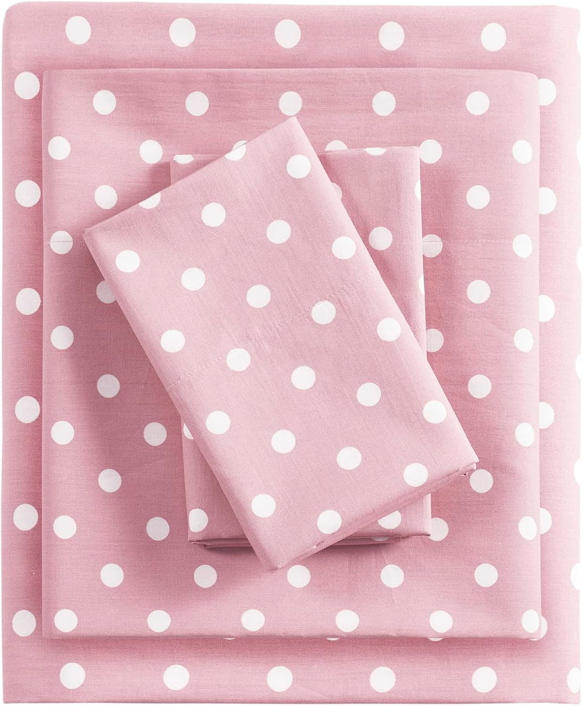 Intelligent Design 100% Cotton Queen Sheet Set for Kids - 4 Piece, Pink