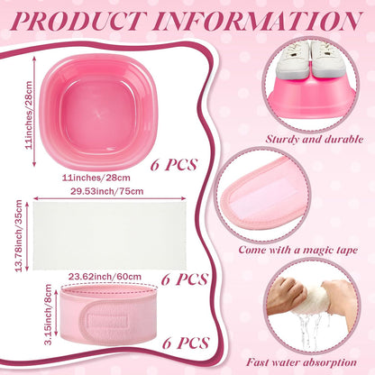 24 Pcs Girl Foot Spa Party Supplies with Robes