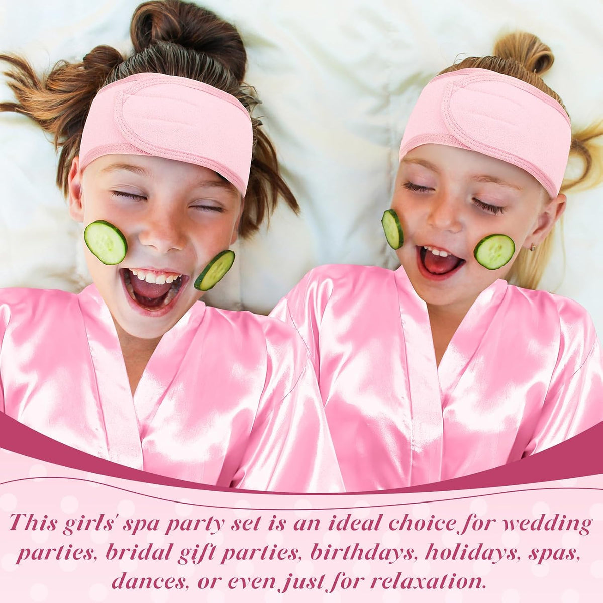 24 Pcs Girl Foot Spa Party Supplies with Robes
