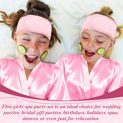 24 Pcs Girl Foot Spa Party Supplies with Robes