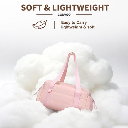 Small Gym Bag for Women, Tote Gym Bags with Coin Wallet, Pink