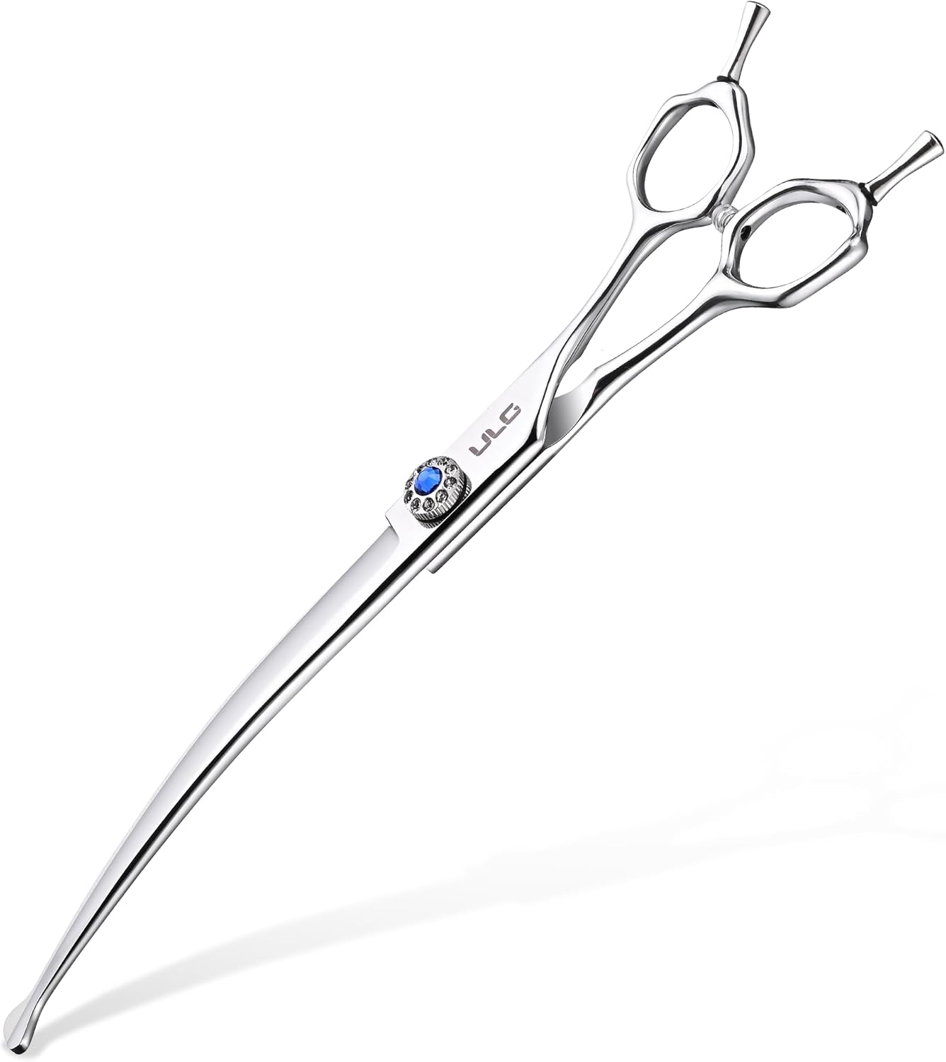 ULG Curved Dog Shears for Grooming, 7 Inch Professional Curved Dog Grooming Scissors for Trimming and Cutting, Japanese Stainless Steel Pet Hair Scissors