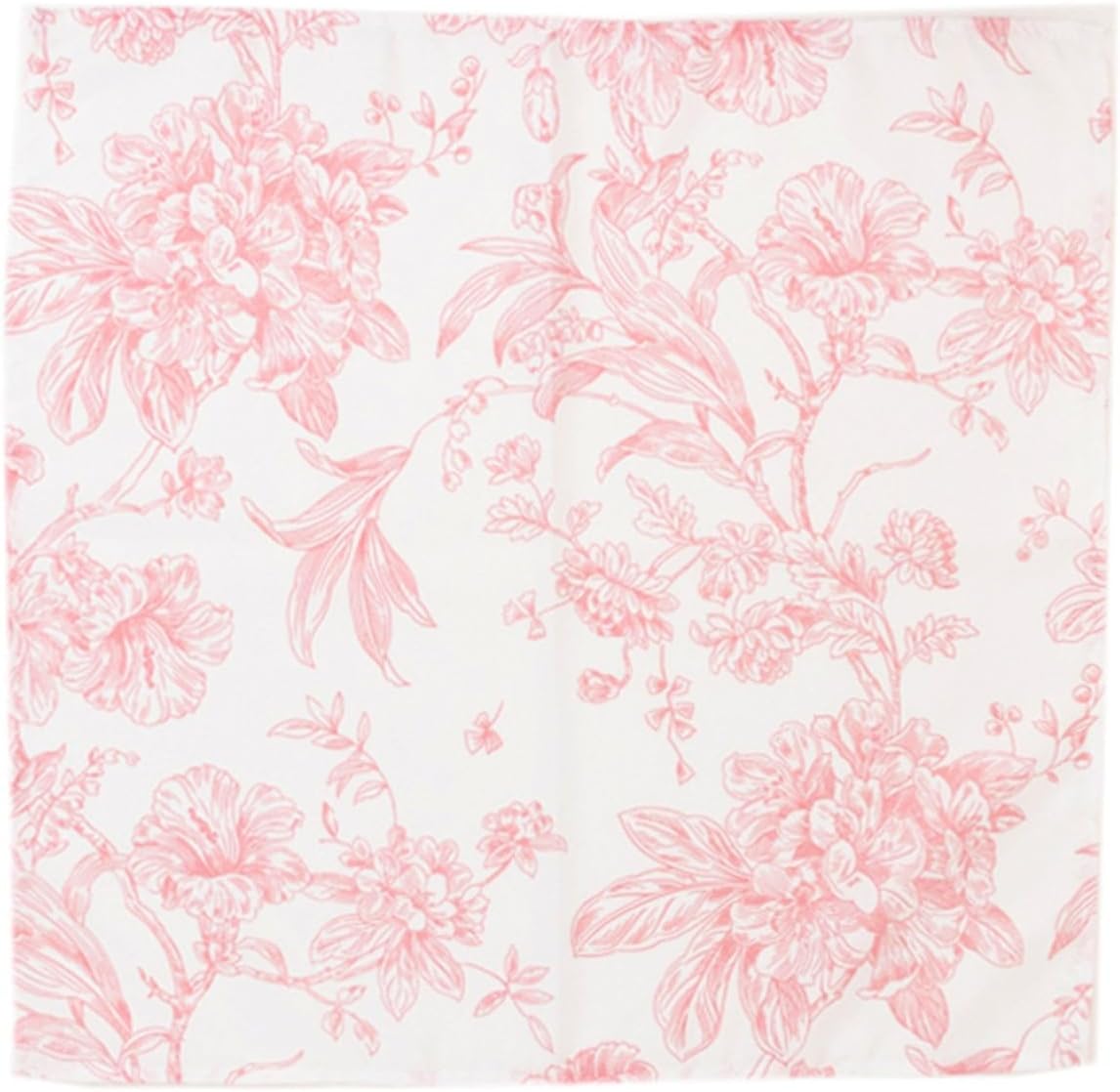 Efavormart Premium Cloth Napkins Set of 5, 20x20 Inch White/Pink Seamless Dinner Napkins, Washable Linen Table Napkin Cloth with Hemmed Edges for Weddings, Party and Banquet