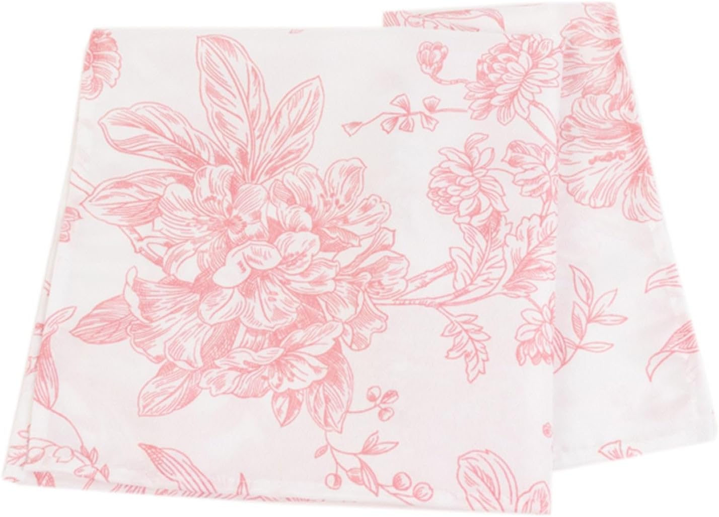 Efavormart Premium Cloth Napkins Set of 5, 20x20 Inch White/Pink Seamless Dinner Napkins, Washable Linen Table Napkin Cloth with Hemmed Edges for Weddings, Party and Banquet