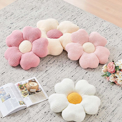 Flower Throw Pillow, Cute Flower Shaped Pillow Decorative Throw Pillow for Bed Couch, Soft Daisy Pillows Floor Seating Cushion Cushions (19.6 Inch Light Pink)