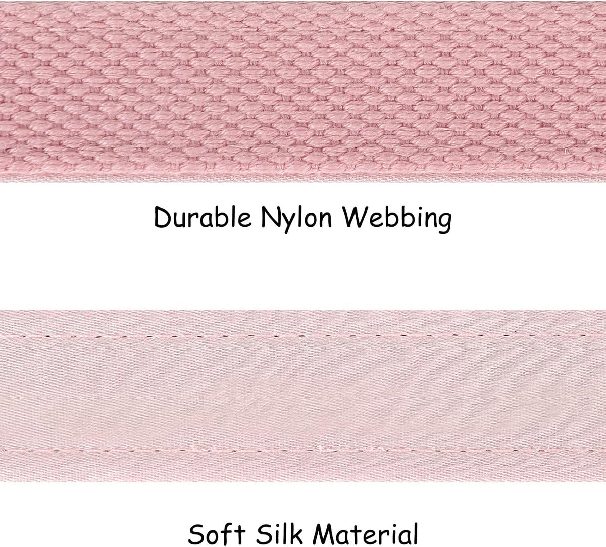 Dog Harness, No-Pull Adjustable Silk Nylon Webbing Pet Harness with Metal Buckle for Medium Dogs Easy Walking, Pink, M
