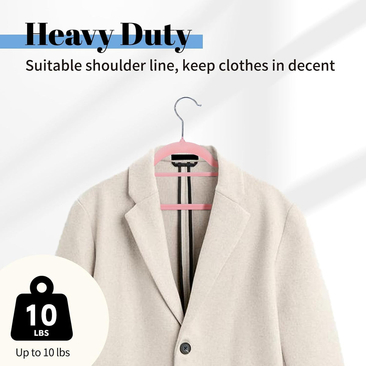 Pink Velvet Hangers 20 Pack, Space Saving Clothes Hanger with Tie Bar, Non-Slip Felt Hangers with Shoulder Notches, Heavy Duty Suit Hanger for Coat, Shirt, Pants, Dress