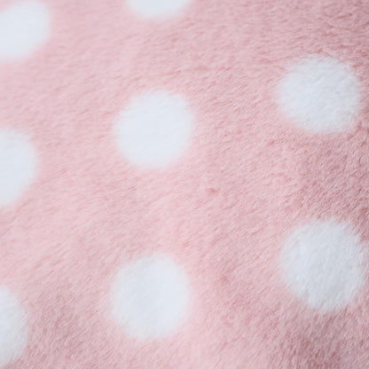 Polka Dot Plush Throw Pillow Covers, Decorative Soft Faux Fur (Light Pink,18" x 18" (Pack of 2))