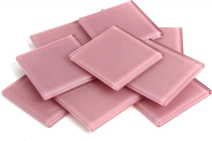 ™ 1.8 Inch (48mm) Baby Pink Crystal Mosaic Tile - Bulk Glass Mosaic Tiles - 3 Pound (48 oz) Crystal Tile Assortment for Backsplash, Murals, Stepping Stones, and Mosaics