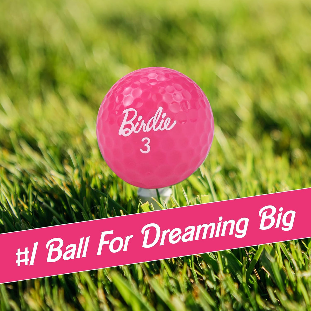 Balls - Birdie Pink Golf Balls - Funny Golf Gift for Women