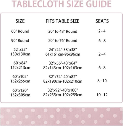 Blush Pink Polka Dot Satin Table Cloth 60 x 84 Inches,Blush Pink Rectangle Tablecloth Stain Resistant Wrinkle Free Silkly Soft Table Cloths for Dining Room, Indoor and Outdoor Use