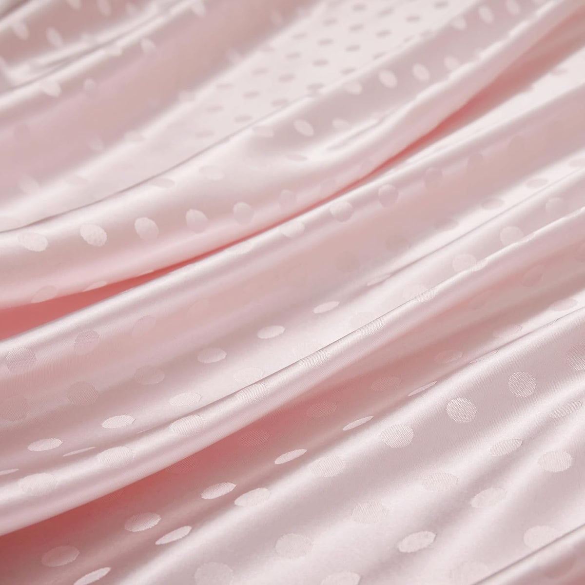 Blush Pink Polka Dot Satin Table Cloth 60 x 84 Inches,Blush Pink Rectangle Tablecloth Stain Resistant Wrinkle Free Silkly Soft Table Cloths for Dining Room, Indoor and Outdoor Use