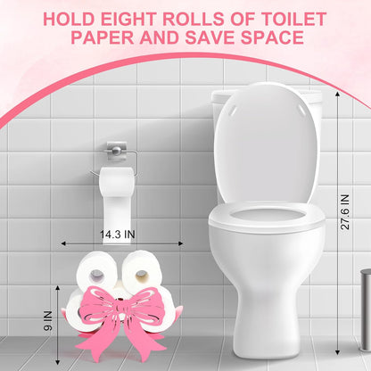 Pink Bow Bathroom Decor Pink Toilet Paper Holder 8 Rolls