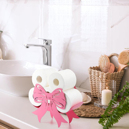 Pink Bow Bathroom Decor Pink Toilet Paper Holder 8 Rolls