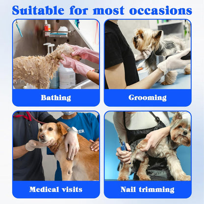 2 Pcs Pet Dog Grooming Loops, Nylon Restraint Noose Adjustable Slip Rope, Pet Dog Grooming Arm Accessories, Fixed Dogs Bathing Safety Tether Straps Bathing Restraint Leashes for Pets Groomings Table