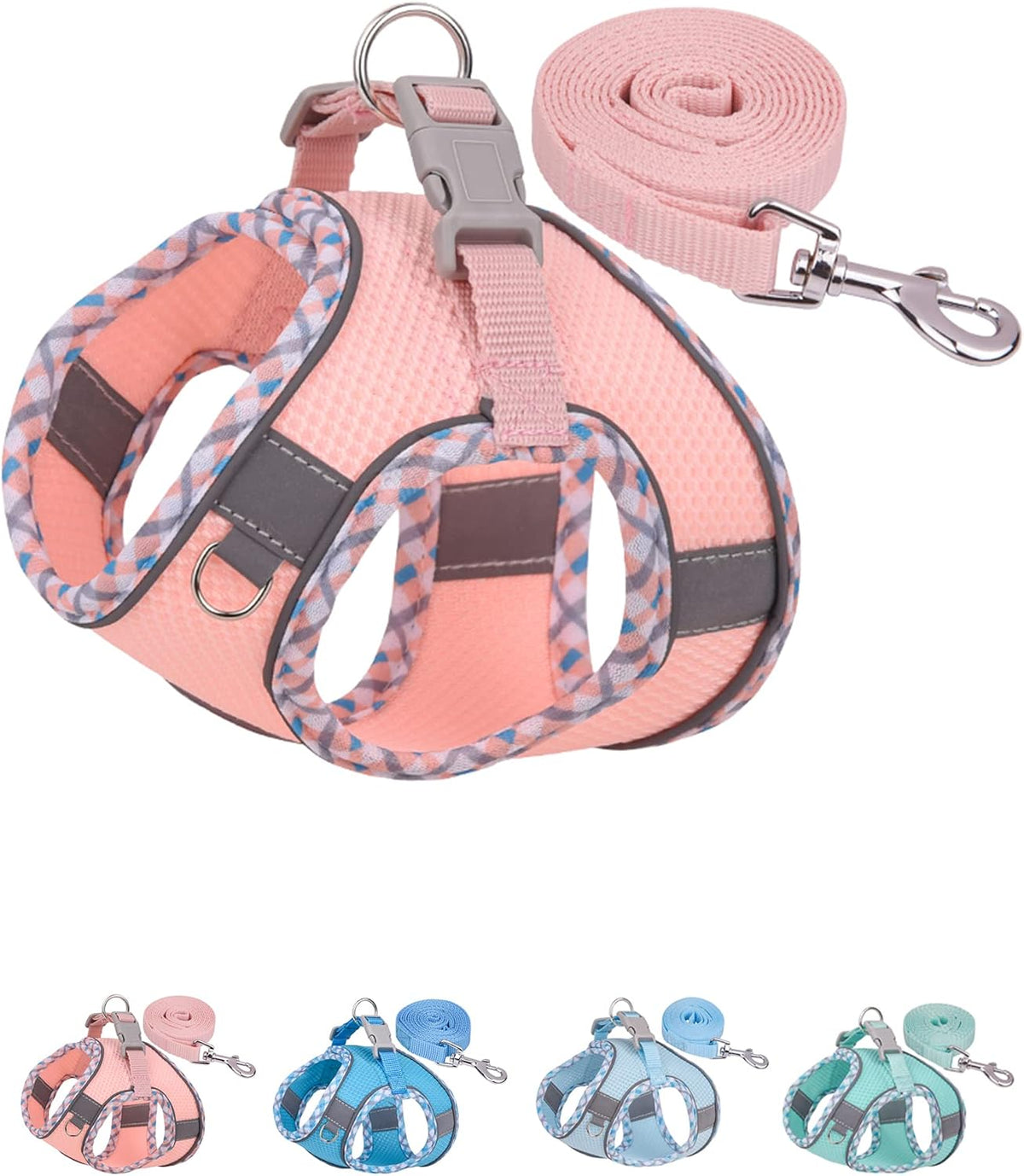 Petank Step in Dog Harness No Pull and Leash for Small Medium Dogs Cats.