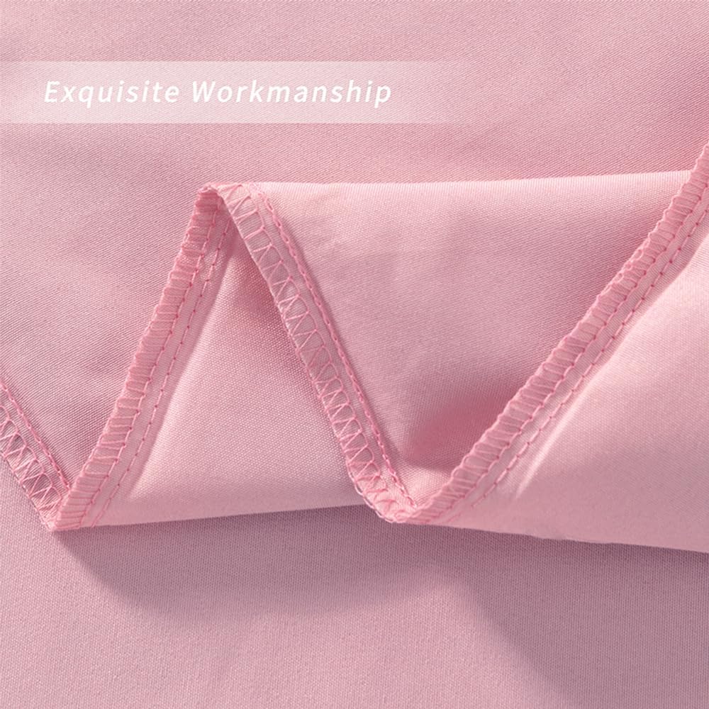 Standard Size Zipper Pillow Cases Set of 2,Pink,20x26 Inches