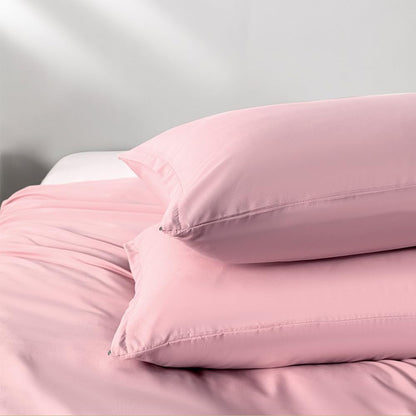 Standard Size Zipper Pillow Cases Set of 2,Pink,20x26 Inches