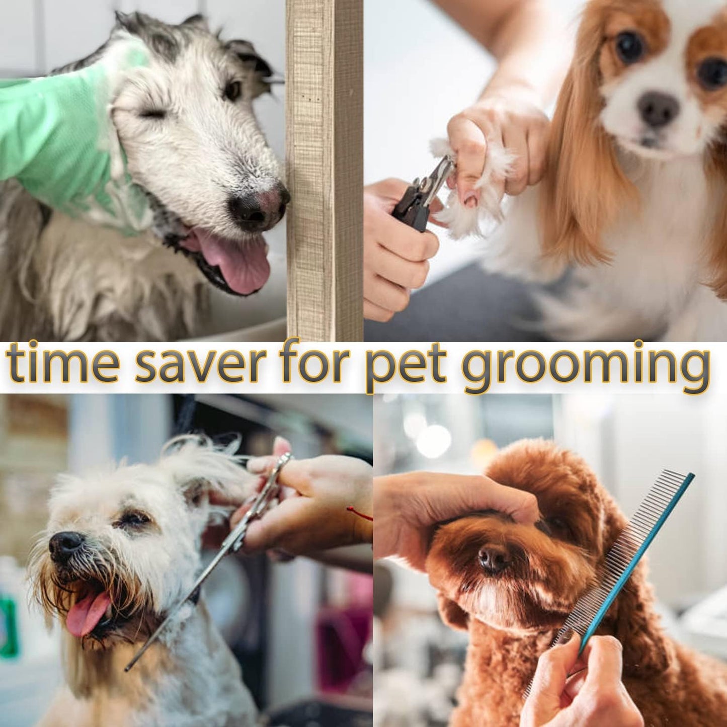 Dog Grooming Loops Extension Strap 2 PCS 6 D-Ring Dogs Grooming Table Arm Extender Straps Groom Restranit Noose Leash Quick Release Loop for Pets Salon (Purple & Green)