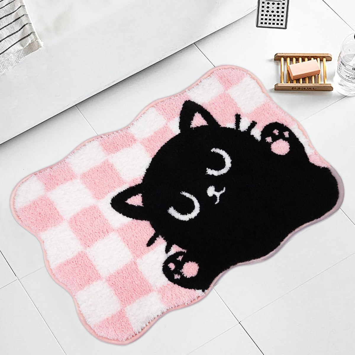 Pink Bathroom Rug, 24" x 16"