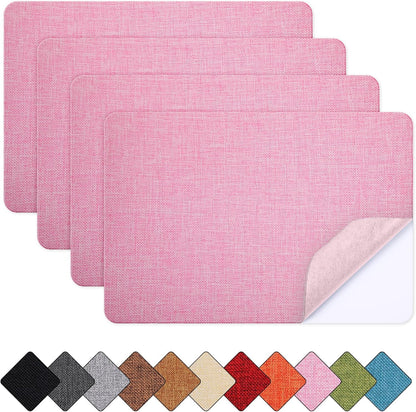 Linen Repair Patches, Self-Adhesive Repair Tape, Fabric Patches for Sofas, Couch, Furniture, Car Seats, Clothes,Tents, Patio Umbrellas (Pink)