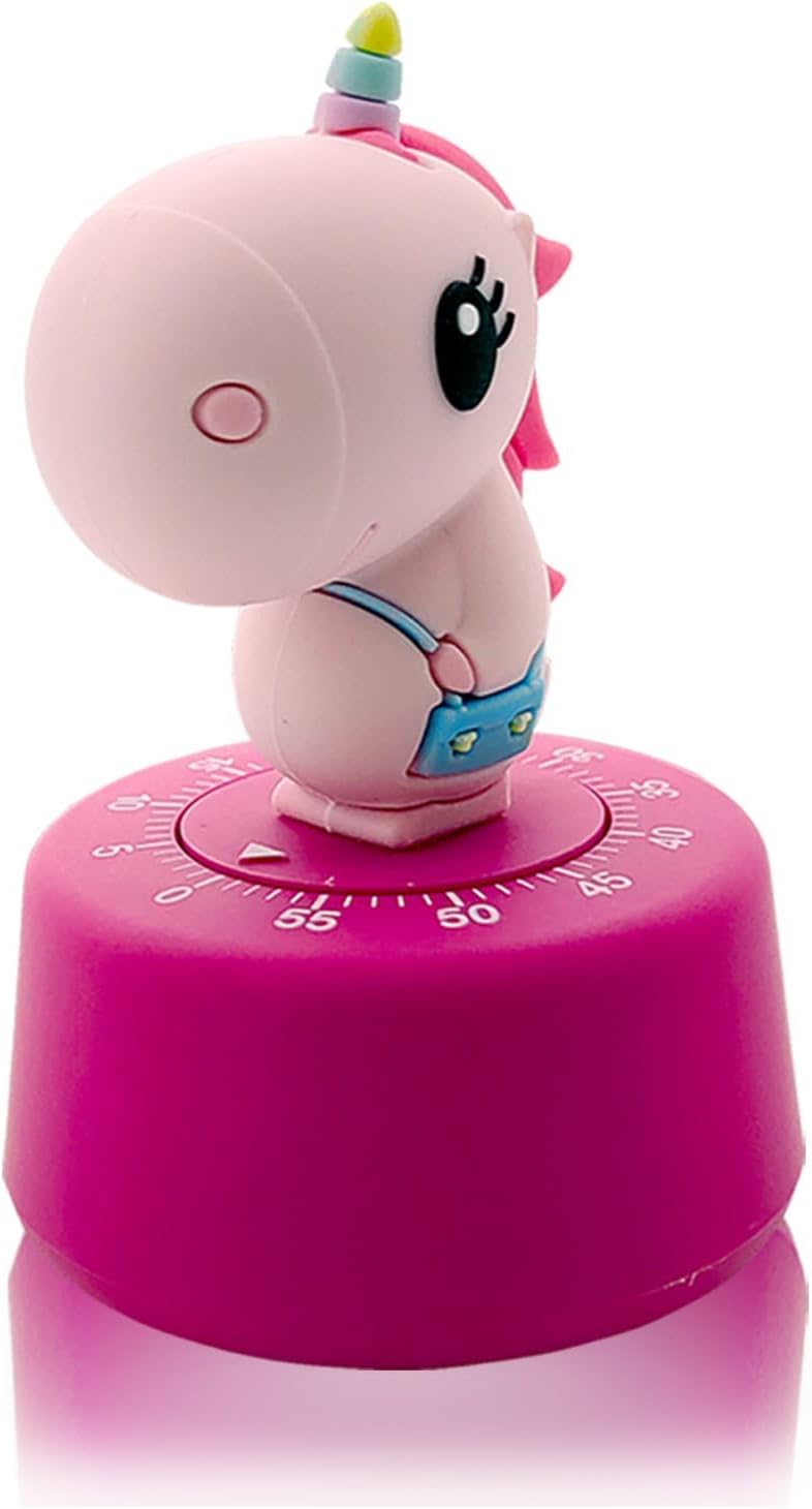 Visual Timer for Kids, Toddler Kitchen Timer 60 Min Countdown, Pink Unicorn