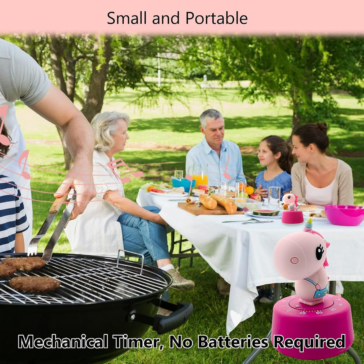 Visual Timer for Kids, Toddler Kitchen Timer 60 Min Countdown, Pink Unicorn