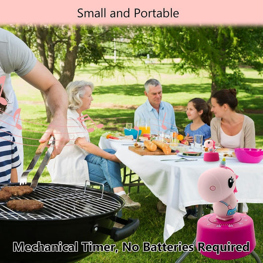 Visual Timer for Kids, Toddler Kitchen Timer 60 Min Countdown, Pink Unicorn